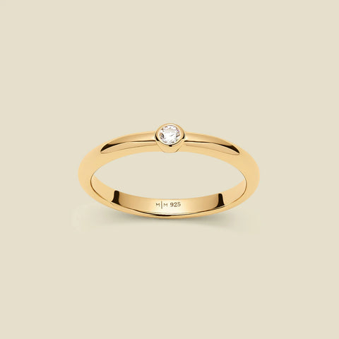 CZ Poppy Solitaire Stacking Ring | Final Sale
