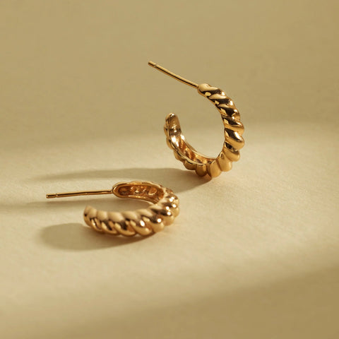 Gloss Croissant Hoop Earrings | Final Sale
