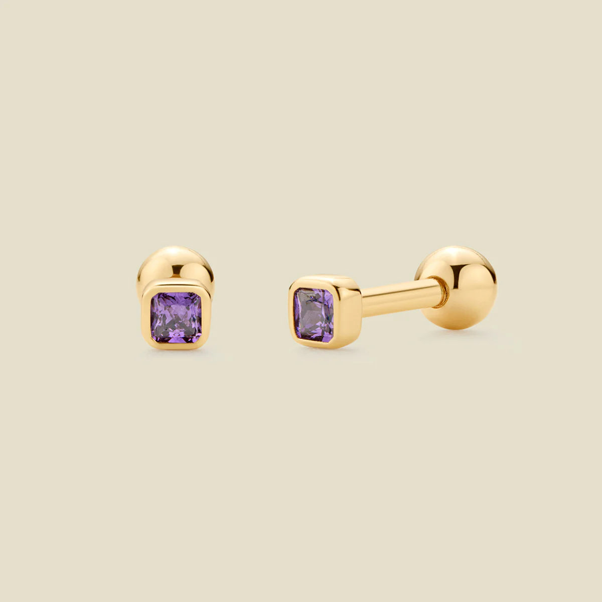 February Birthstone Stud Earrings | Final Sale