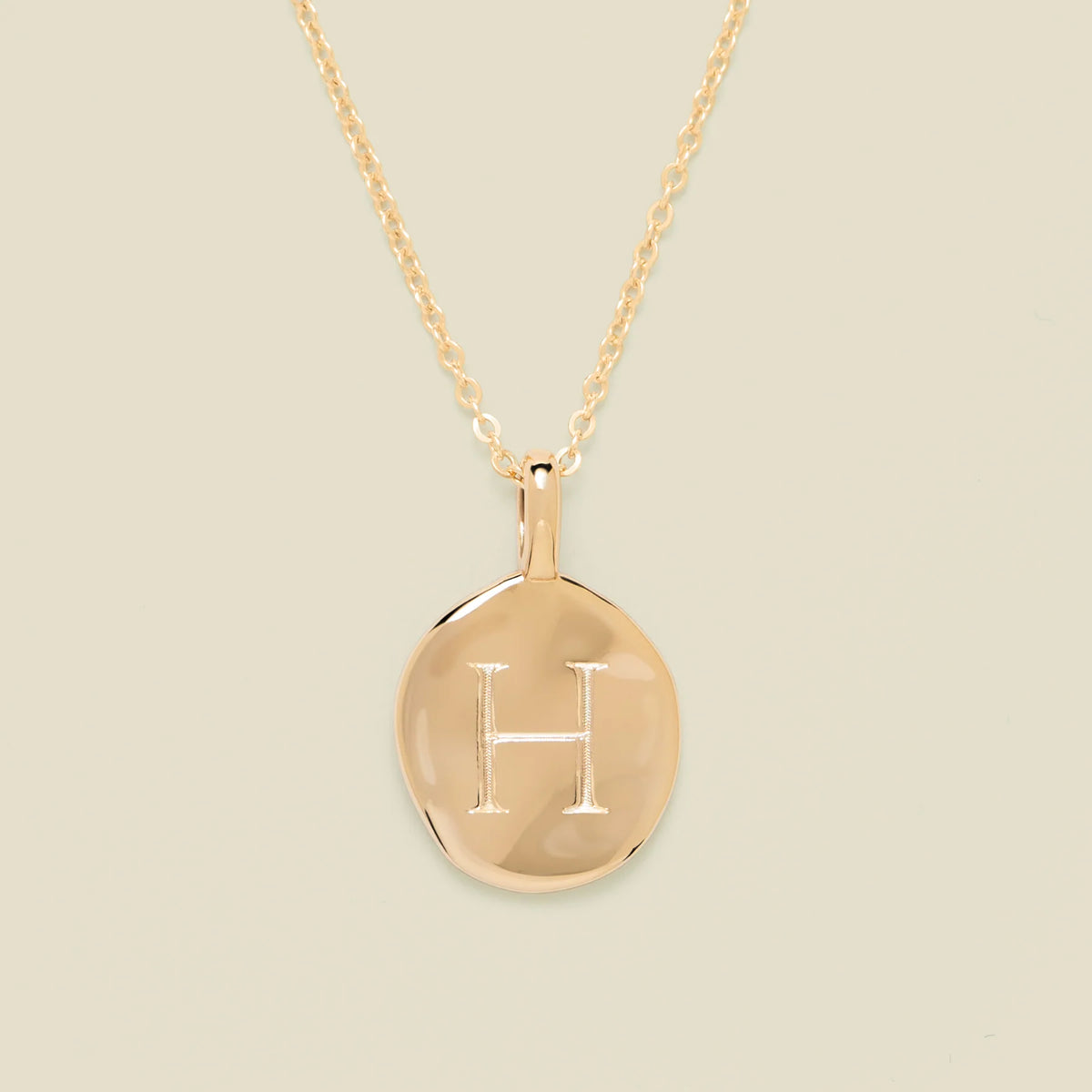 Engravable Heritage Circle Charm Necklace