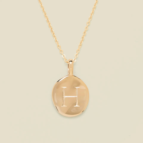 Engravable Heritage Circle Charm Necklace