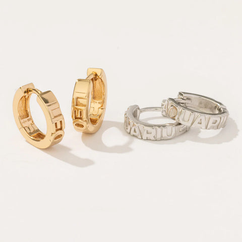 Aquarius Huggie Hoop Earrings | Final Sale