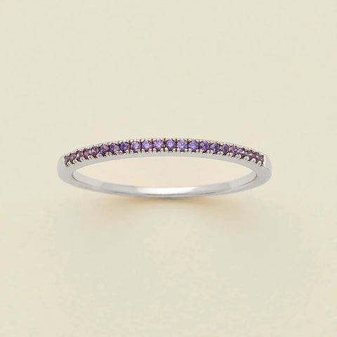 February Birthstone Stacking Ring
