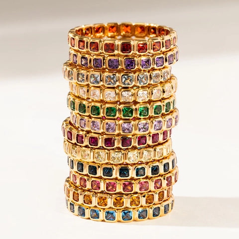 October Birthstone Eternity Ring