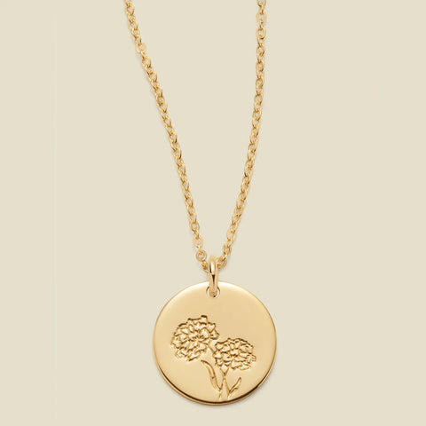 October Birth Flower Necklace