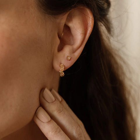 August CZ Birth Flower Stud Earrings