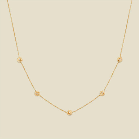 October CZ Birth Flower Station Necklace