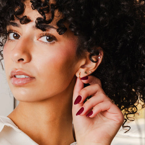 14k Live In Hoop Earrings