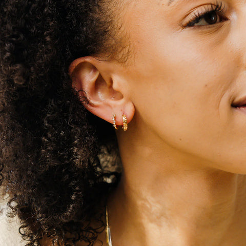 Capricorn Huggie Hoop Earrings | Final Sale