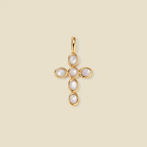 Mother of Pearl Cross Charm