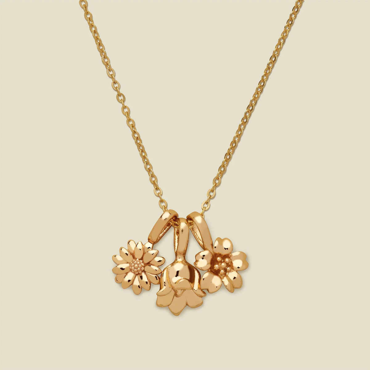 Birth Flower Charm Stacker Necklace