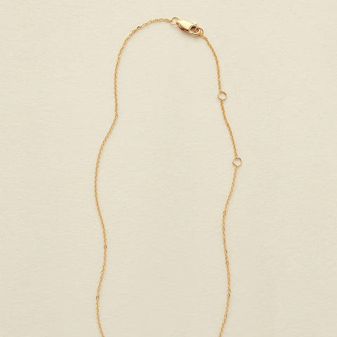 Mini Birth Flower Stacker Necklace | 1/4" Disc