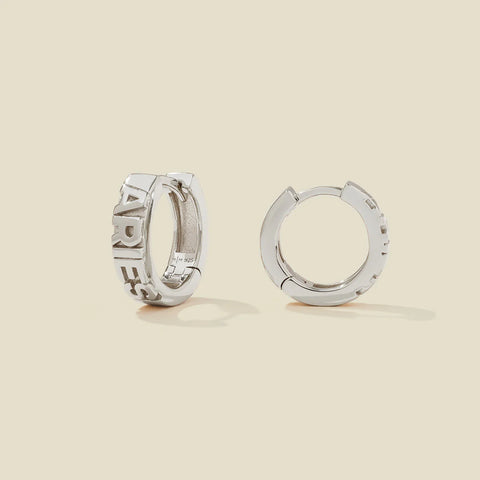 Aries Huggie Hoop Earrings | Final Sale