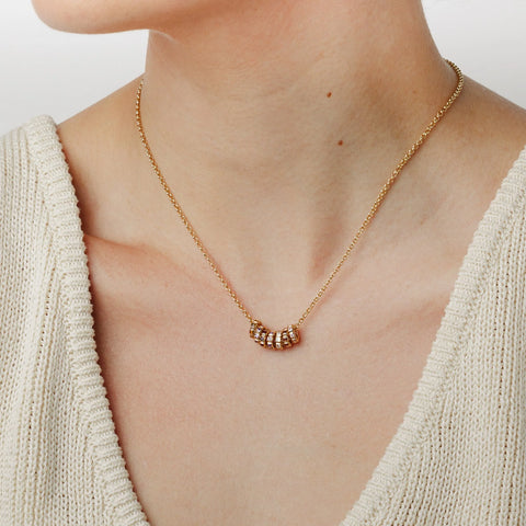 Birthstone Spacer Charm Stacker Necklace