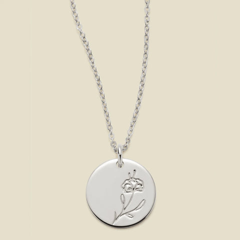 February Birth Flower Necklace