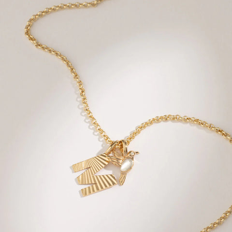 Hummingbird Gemstone Charm
