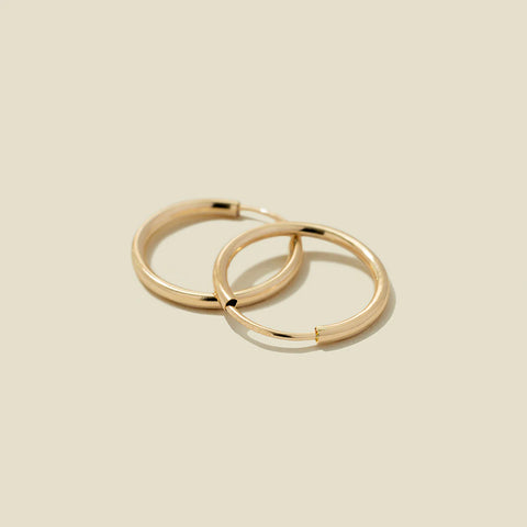 14k Live In Hoop Earrings