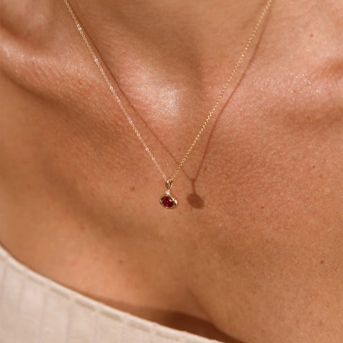 July Oval Birthstone Charm