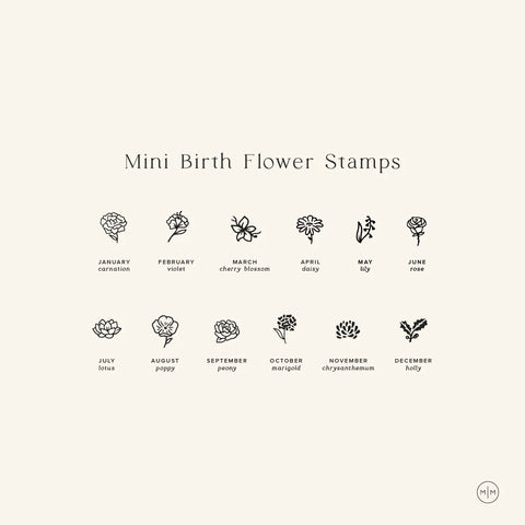 Birth Flower Bar Bracelet