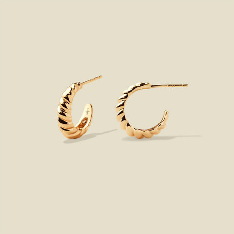 Gloss Croissant Hoop Earrings | Final Sale