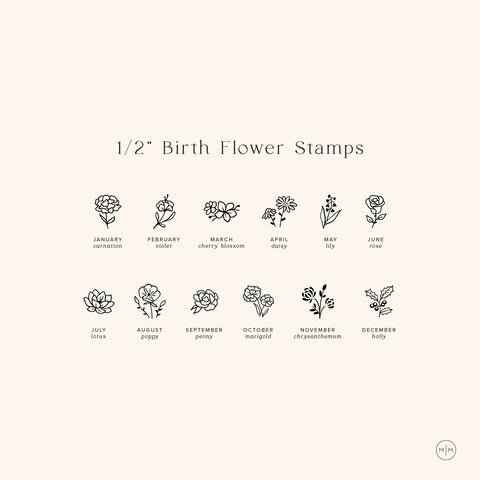 Engravable Birth Flower Mini Locket Necklace