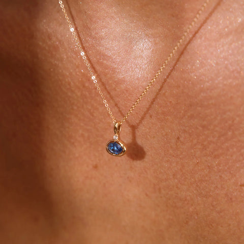 December Oval Birthstone Charm