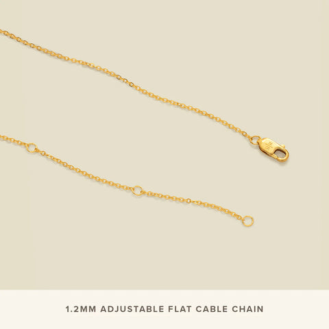 Adjustable Flat Cable Charm Chain