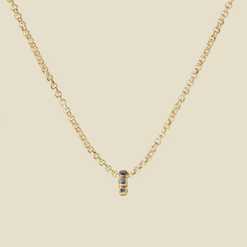 Birthstone Spacer Charm Stacker Necklace