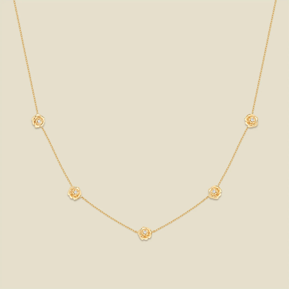 September CZ Birth Flower Station Necklace