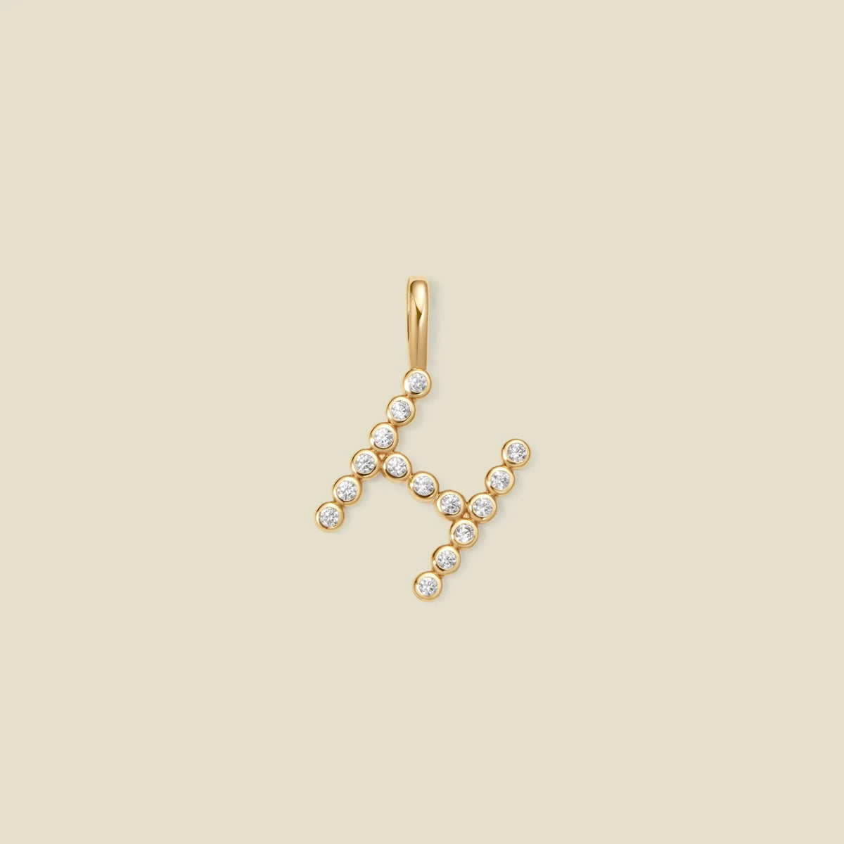 CZ Poppy Initial H Charm