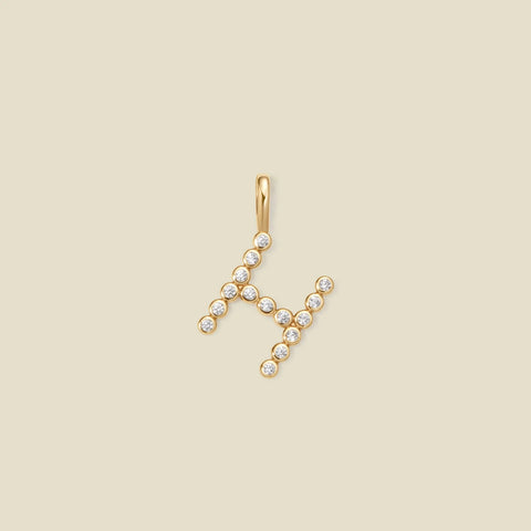 CZ Poppy Initial H Charm