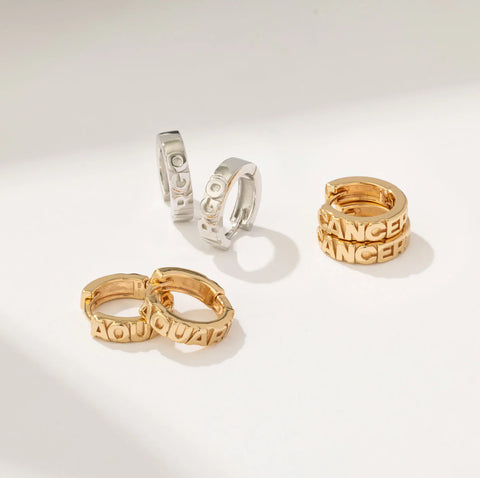 Virgo Huggie Hoop Earrings | Final Sale