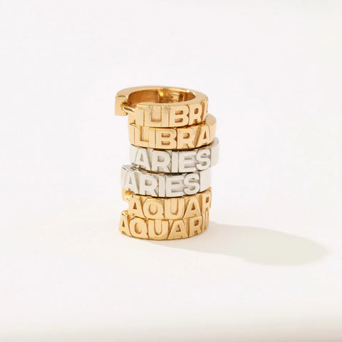 Aries Huggie Hoop Earrings | Final Sale