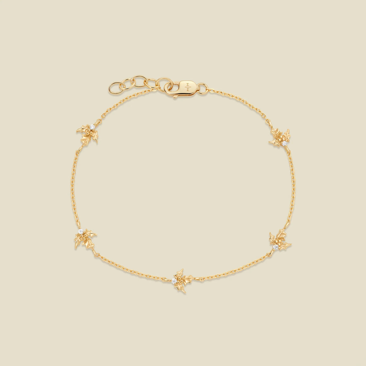 December CZ Birth Flower Station Bracelet