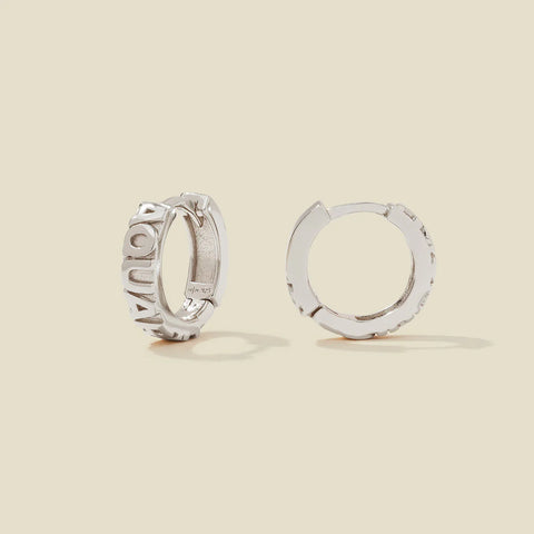 Aquarius Huggie Hoop Earrings | Final Sale