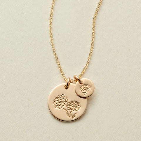 Big & Little Blooms Disc Necklace