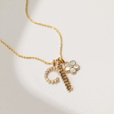 CZ Poppy Initial O Charm