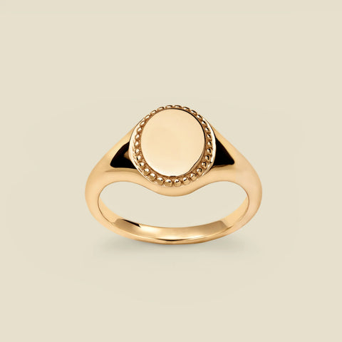 Engravable Oval Signet Ring