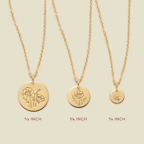 August Birth Flower Necklace