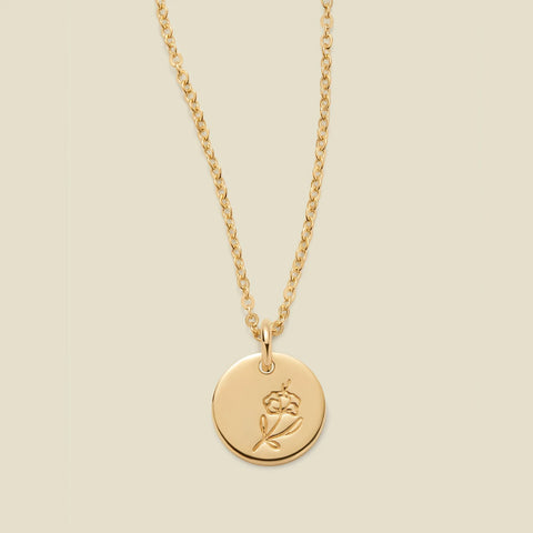 February Birth Flower Necklace