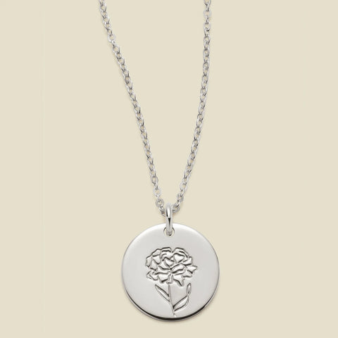 January Birth Flower Necklace