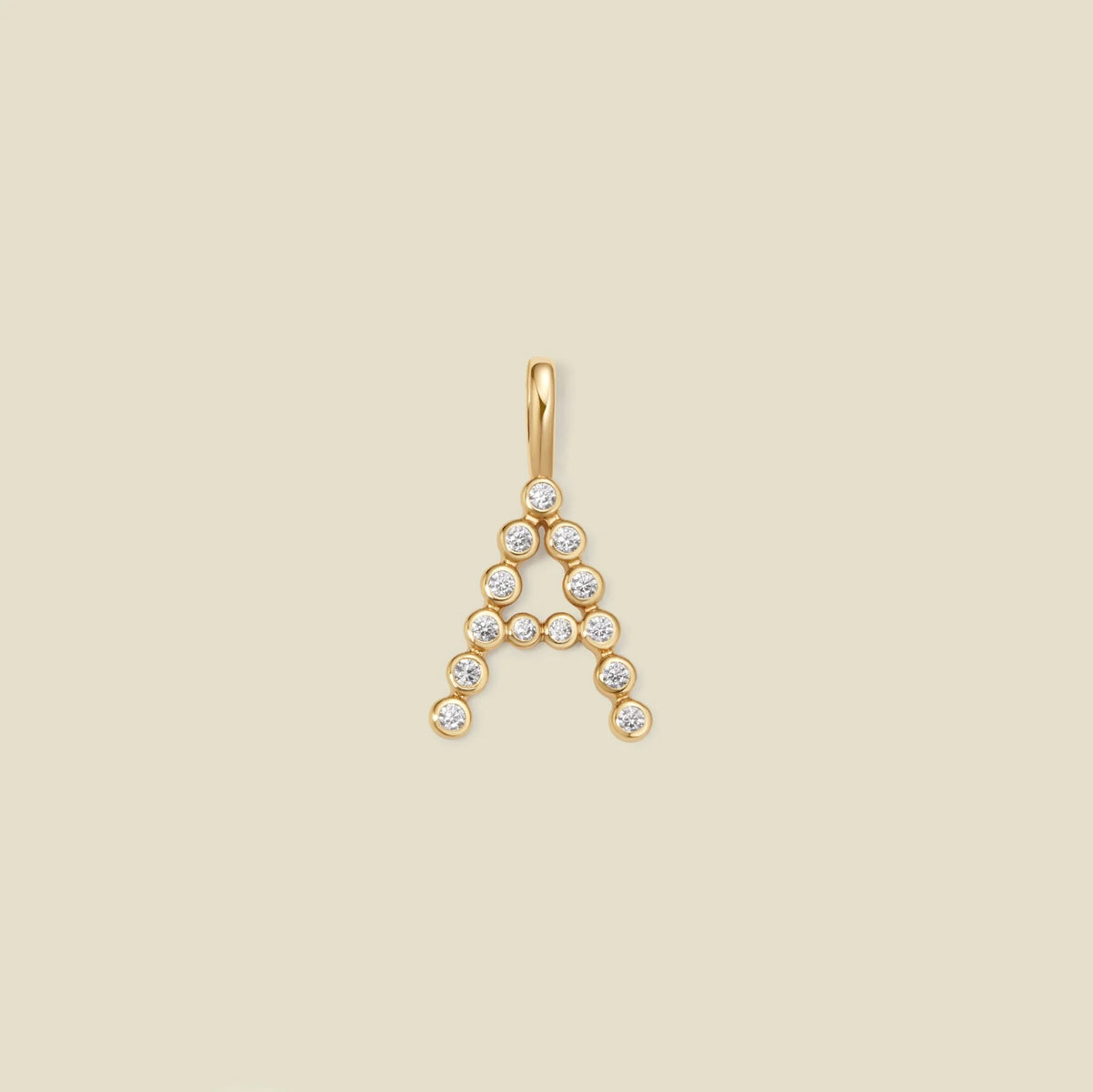 CZ Poppy Initial A Charm