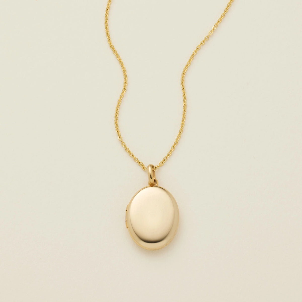 Mini Oval Locket Necklace