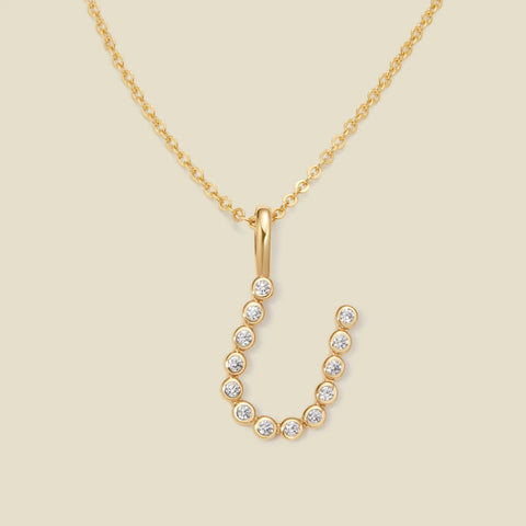CZ Poppy Initial Necklace