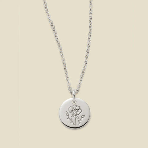 August Birth Flower Necklace