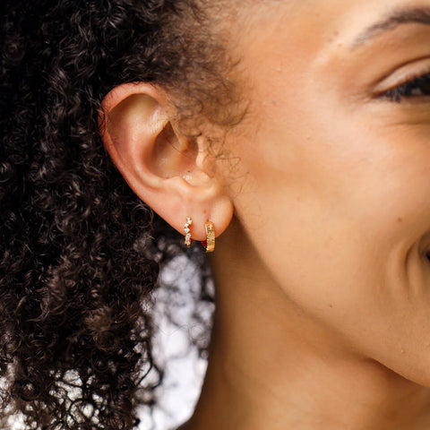 Gemini Huggie Hoop Earrings | Final Sale