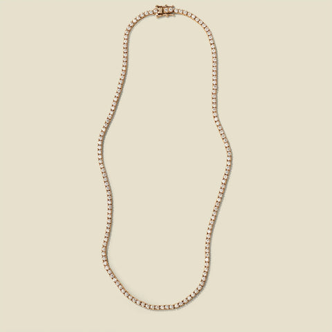CZ Prong-Set Tennis Necklace