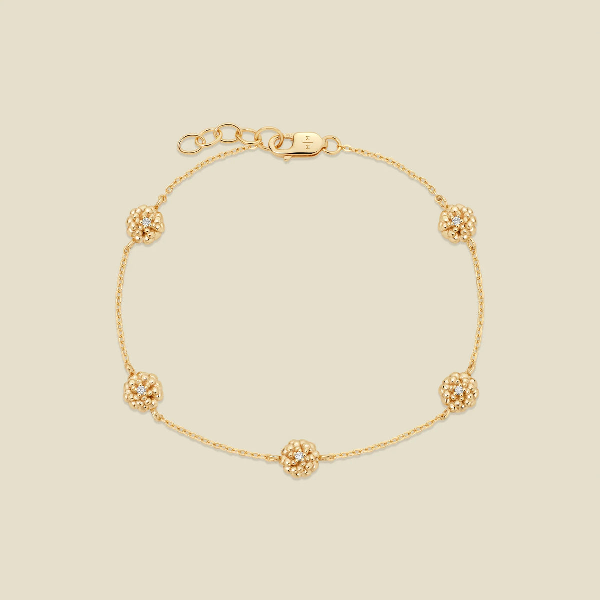 October CZ Birth Flower Station Bracelet