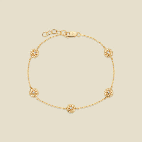 October CZ Birth Flower Station Bracelet