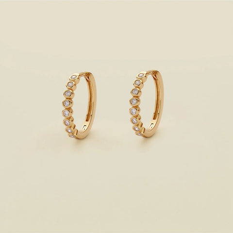 CZ Poppy Hoop Earrings